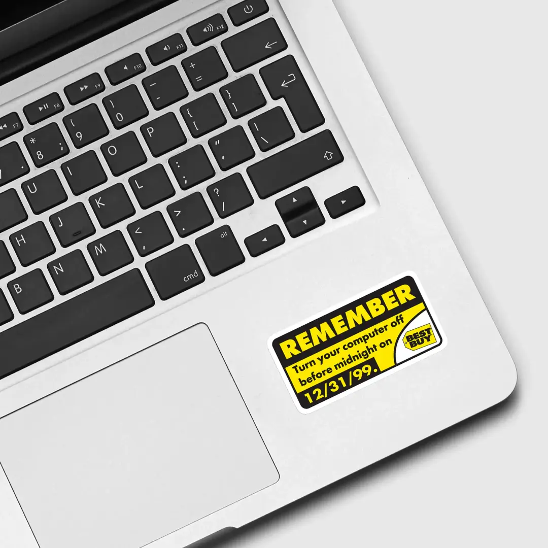 Y2K Best Buy Warn-Sticker