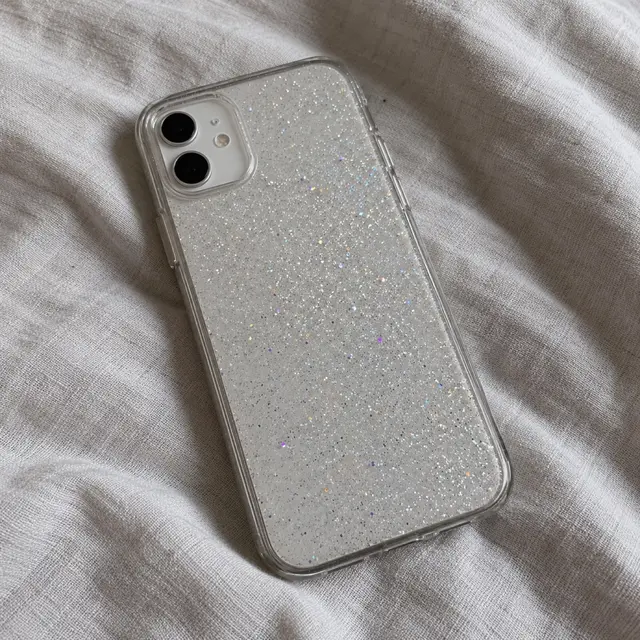 Transparente Glitzer-Hülle für iPhone