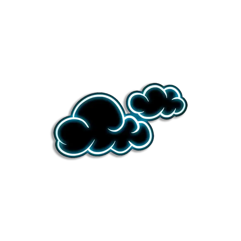 Neon Clouds Sticker