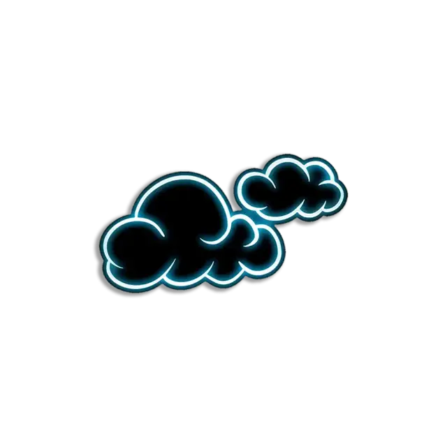 Neon-Wolken Sticker