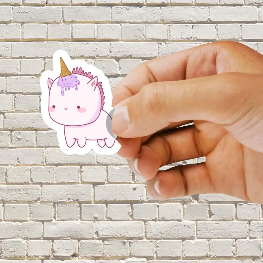 Niedliches Einhorn mit Eistüten-Horn Sticker