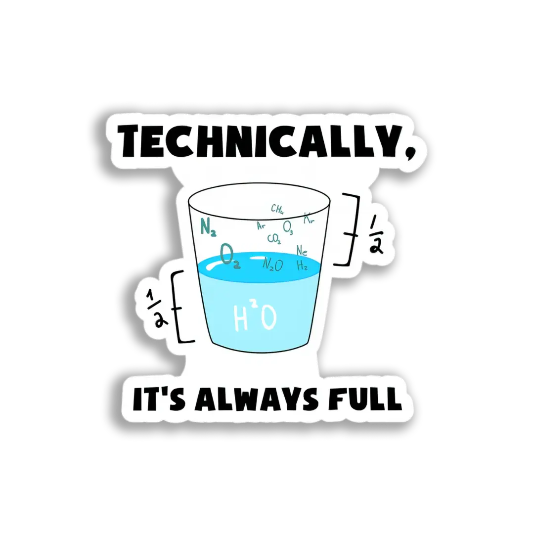 Volles Glas Wasser Sticker