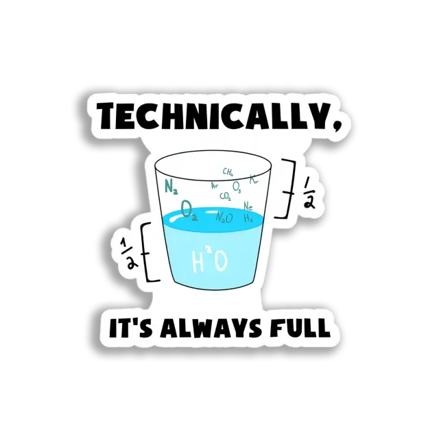 Full Glass of Water Sticker