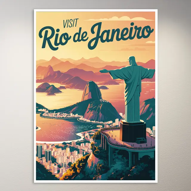 ملصق فني للسفر إلى Rio de Janeiro