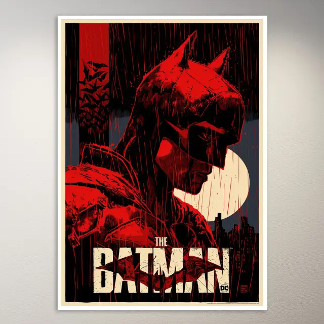 ملصق فني The Batman تحت المطر