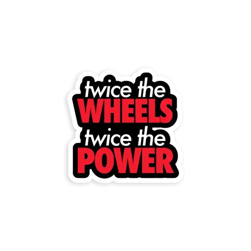Doppelte Räder, doppelte Power Sticker