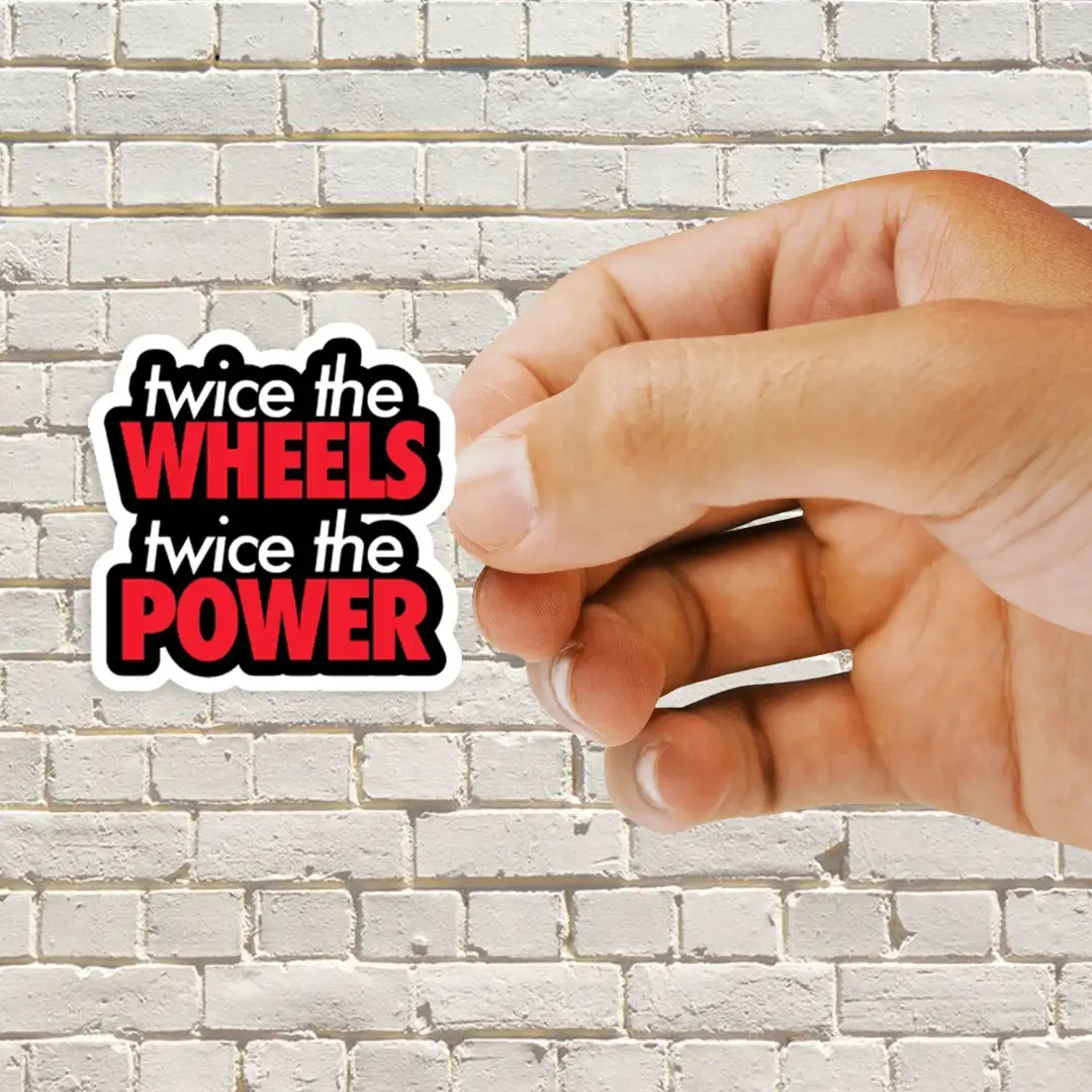 Doppelte Räder, doppelte Power Sticker