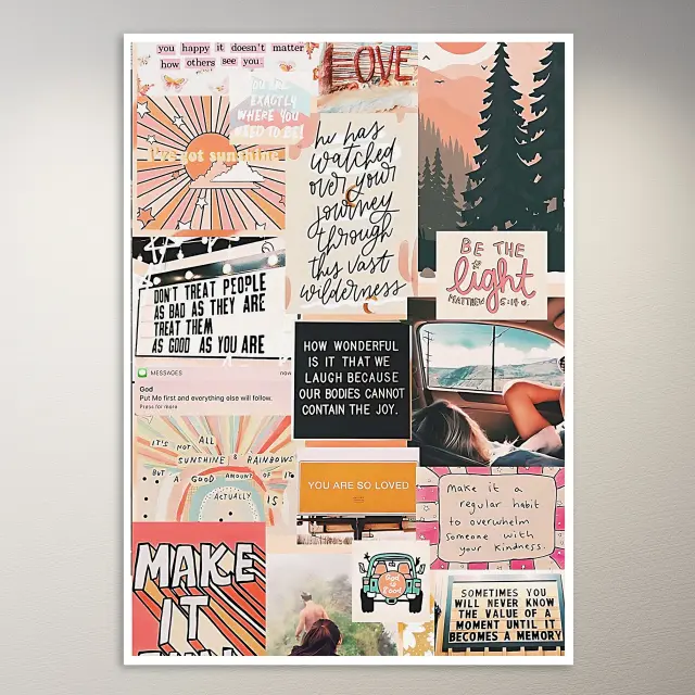 Positivitäts-Moodboard | Ästhetik-Poster