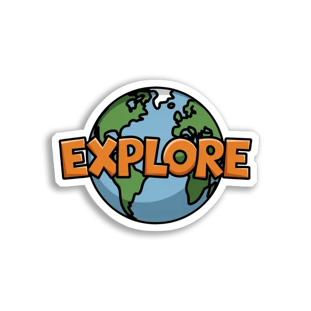 Erkunde die Welt um dich herum Sticker