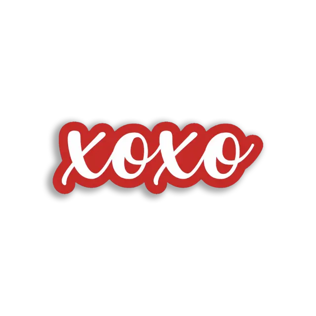 ملصق عناق وقبلات (XOXO)