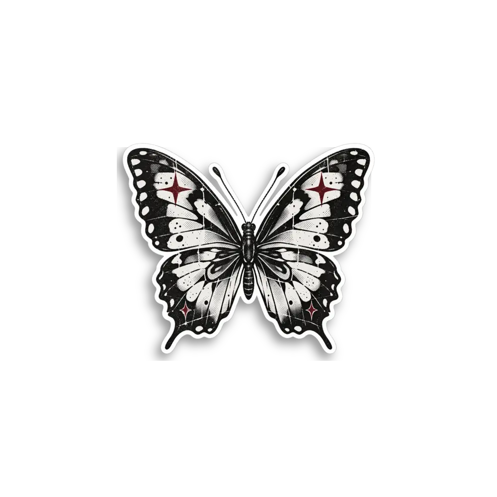 Schwarzer Schmetterling Sticker