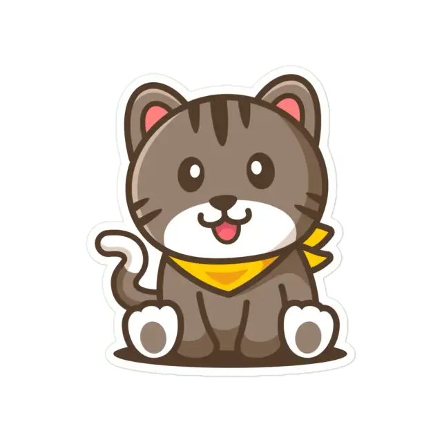 Bezaubernde sitzende Katze Sticker