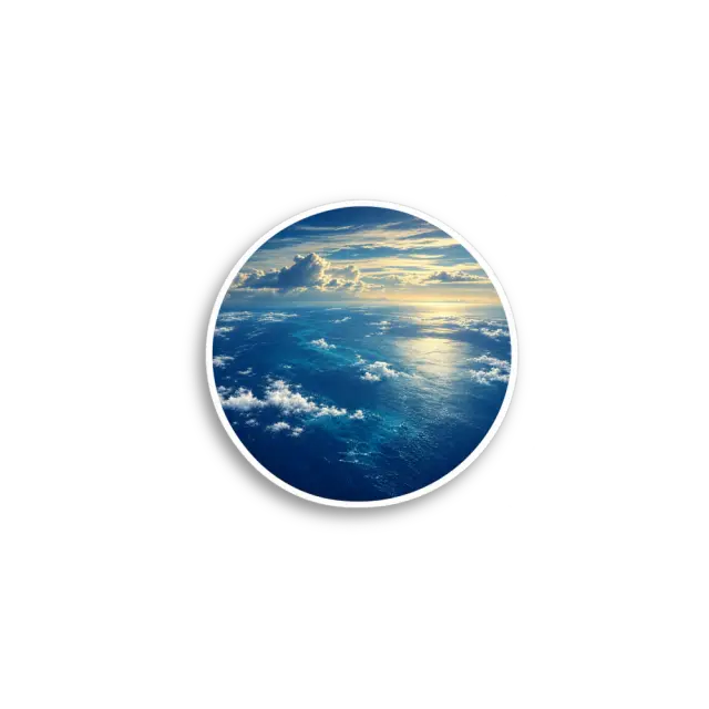 Blue Ocean Globe Sticker