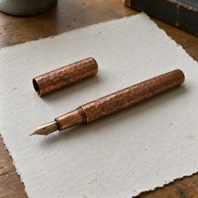 Hammered Copper Fountain Pen