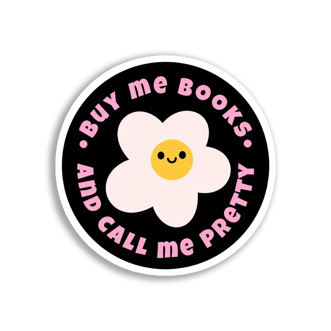 Pegatina Cómprame libros y llámame guapa