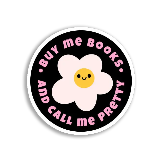 Pegatina Cómprame libros y llámame guapa