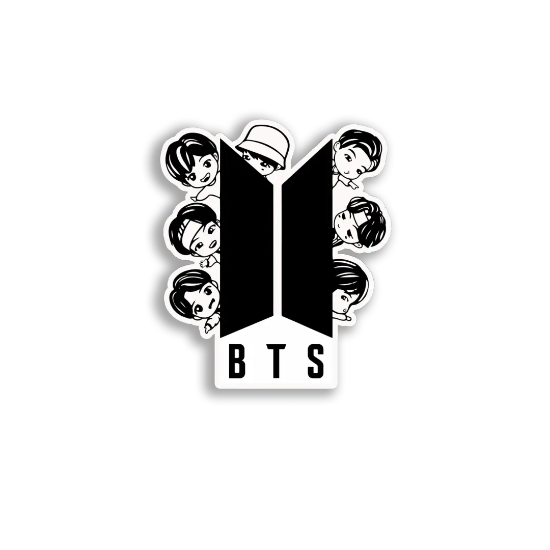 BTS Chibi Logo Sticker