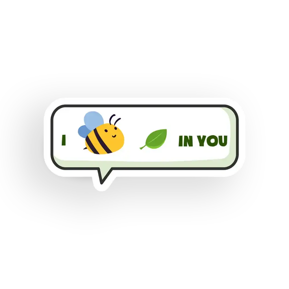 Sprechblase I Bee Leaf in You Sticker