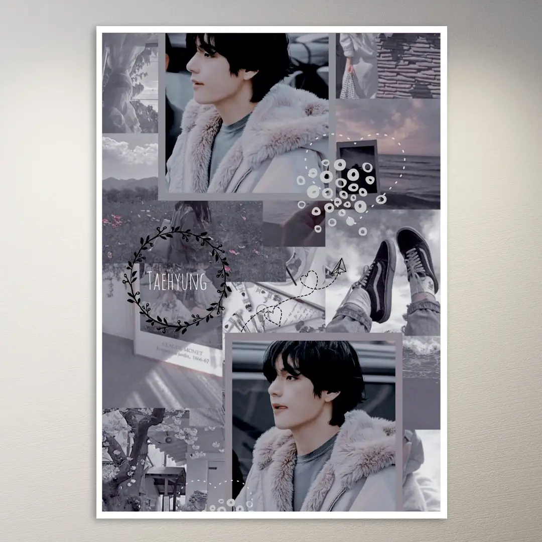 Taehyung Ästhetik-Moodboard-Poster