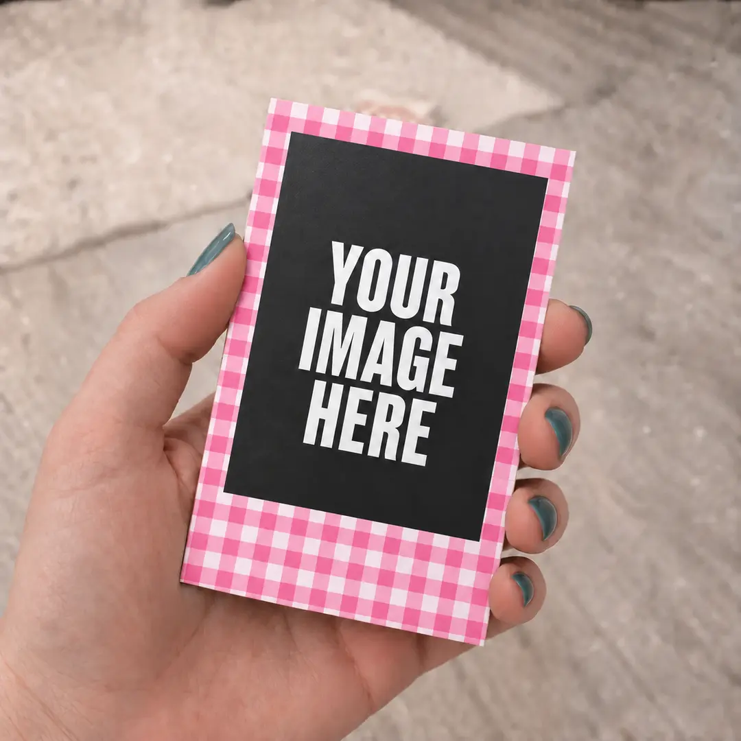 Pink Gingham Polaroids
