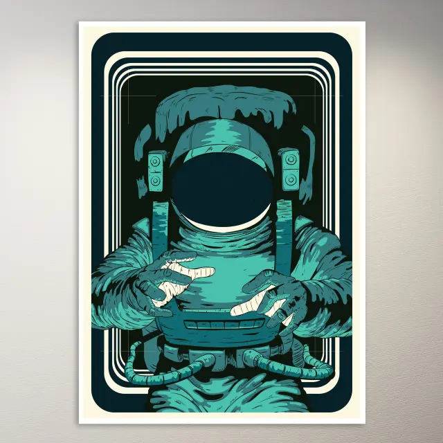 Astronaut Vintage Aesthetic Poster