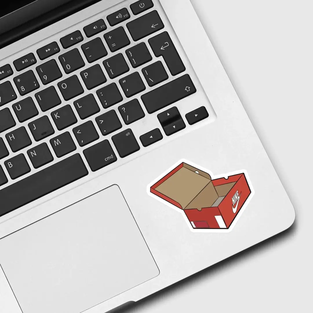 Leerer Schuhkarton Sticker