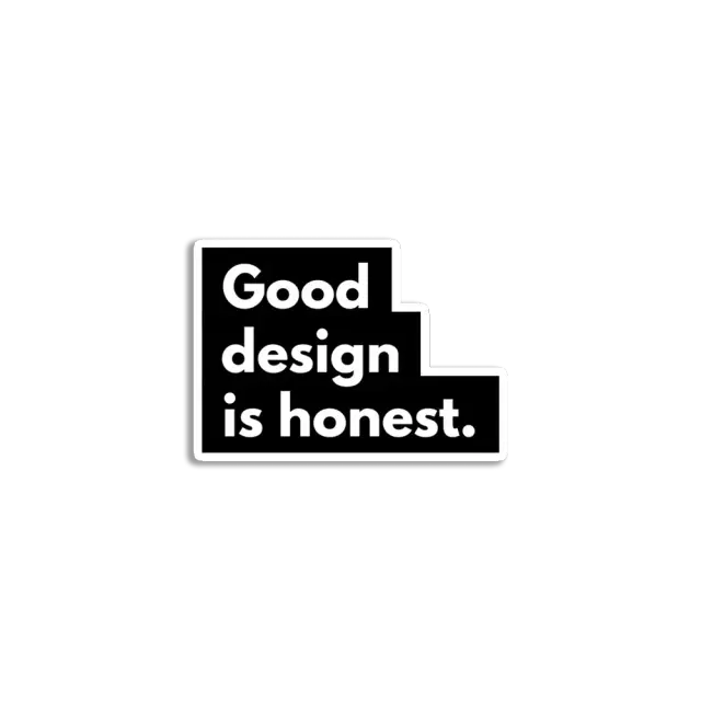 Pegatina El buen diseño es honesto
