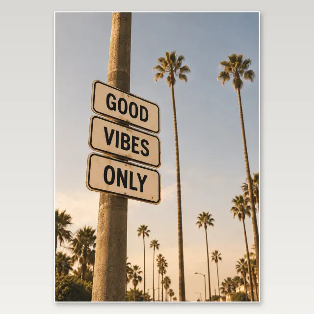 Good Vibes Only A4 Poster