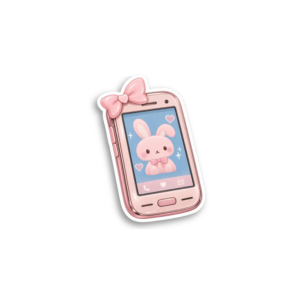 Hasen-Handy Sticker