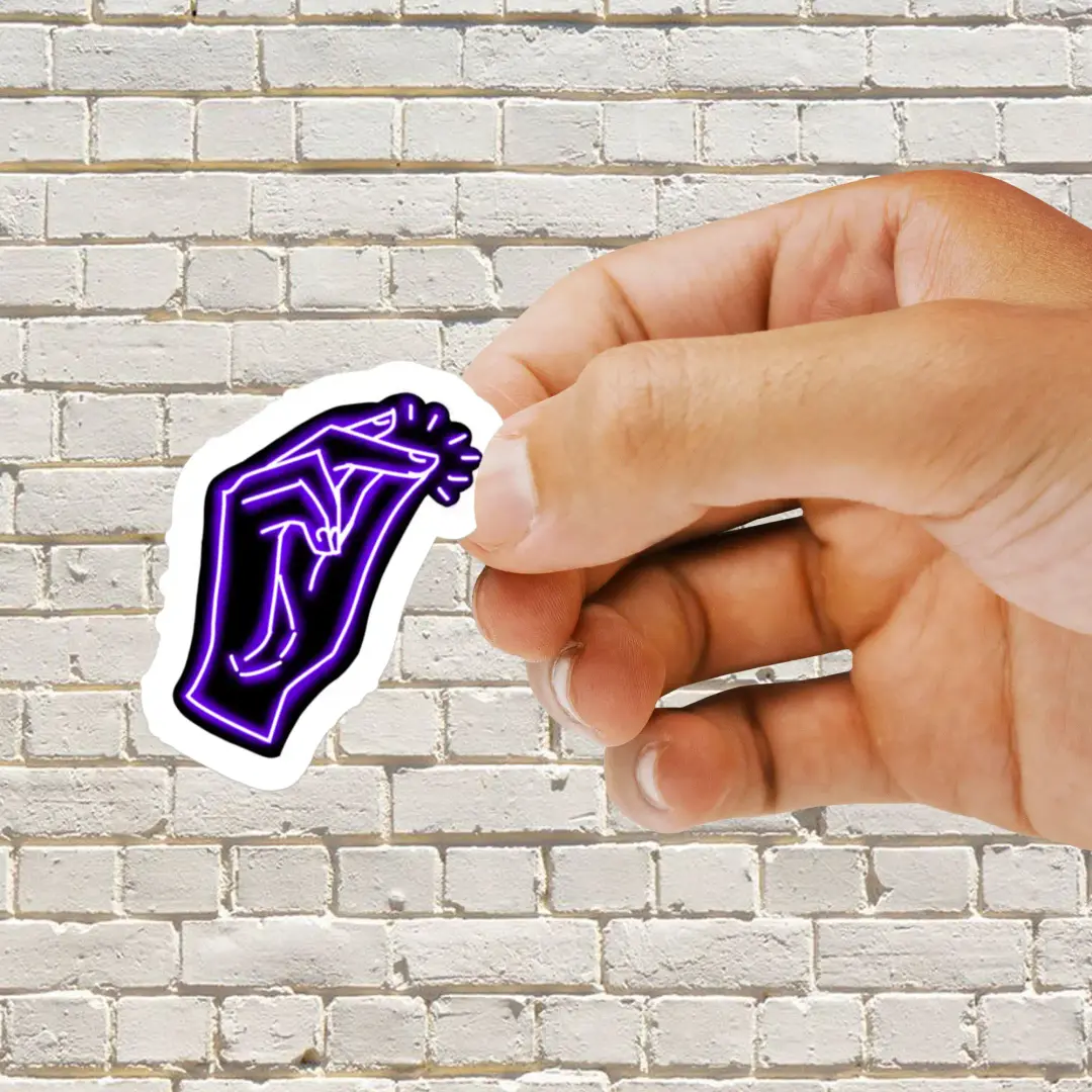 Neon-Fingerschnipsen Sticker