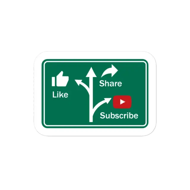 Like Share Subscribe Road Sign