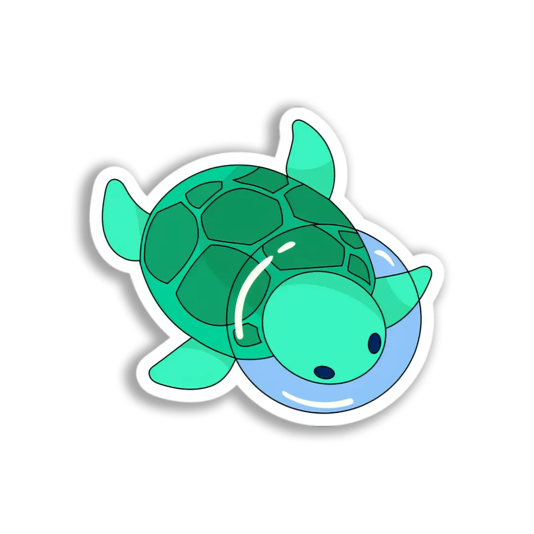 Pegatina de tortuga marina