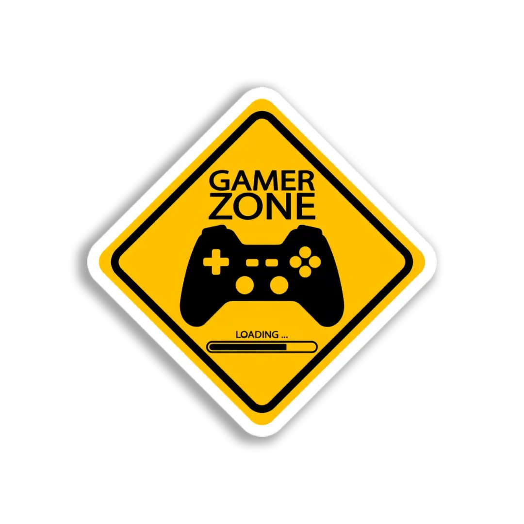 Gamer Zone Sign Sticker