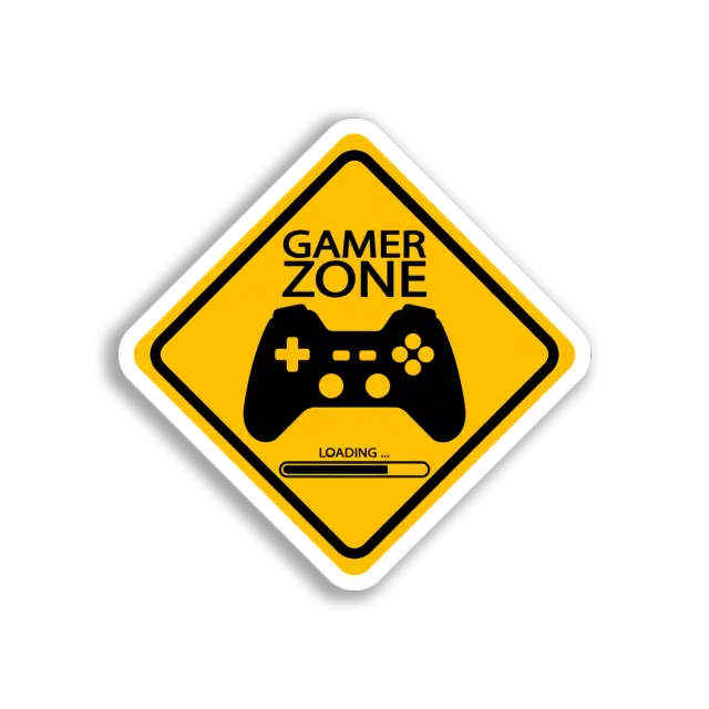 Gamer-Zone Schild-Sticker