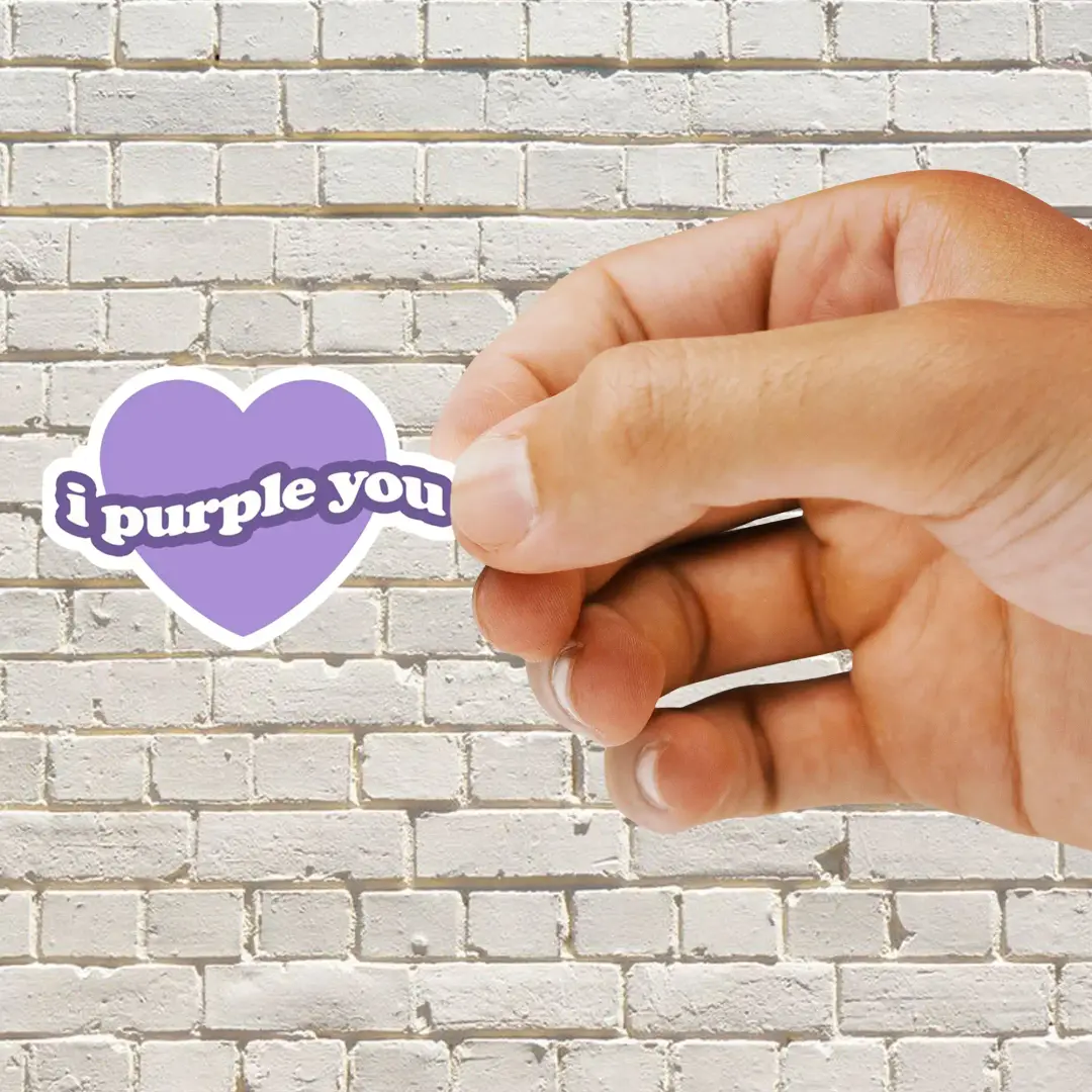Pegatina I purple you