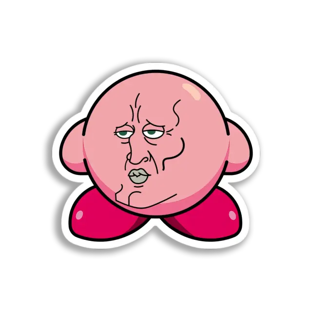 Selbstgefälliges Kirby-Gesicht Sticker