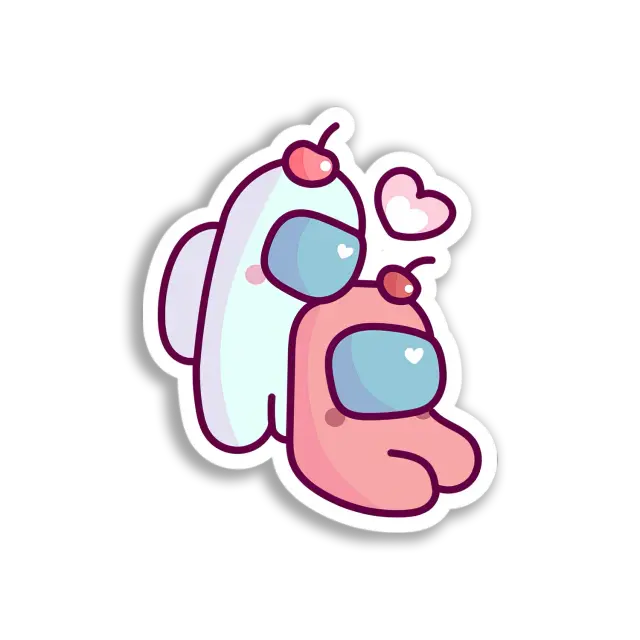 Cute Among Us Couple Sticker