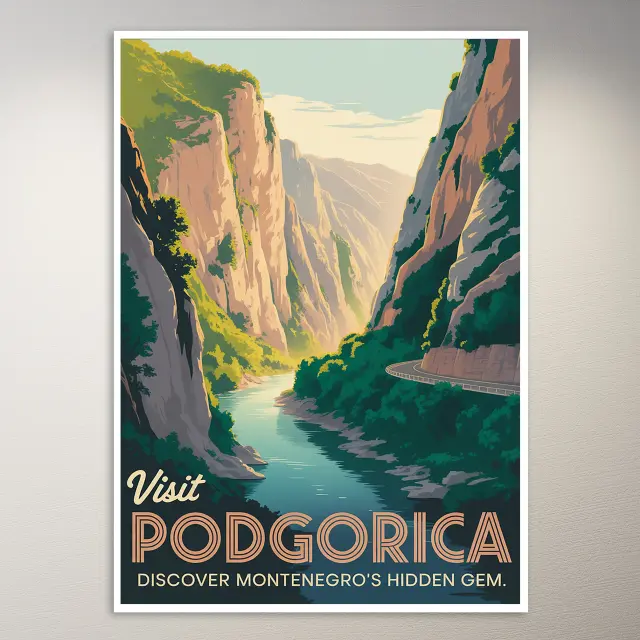 Podgorica Reiseposter