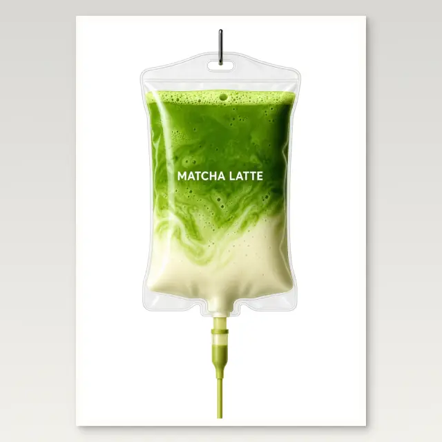 Matcha-Latte-Tropf Poster