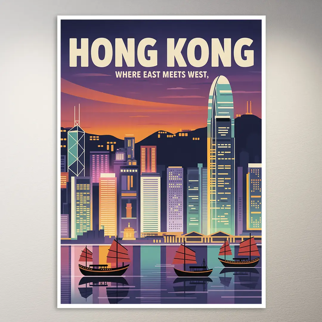 Hongkong Reiseposter