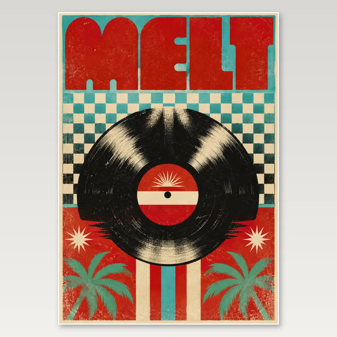 Schmelzendes Vinyl A4-Poster