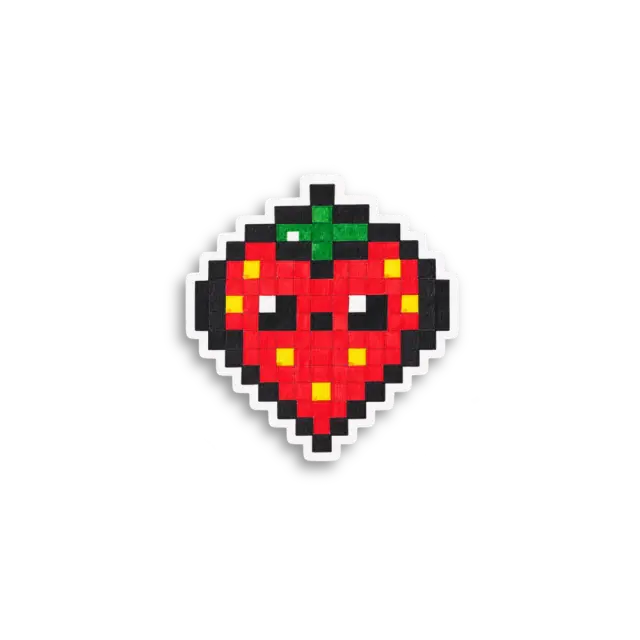 Pixel Strawberry Sticker