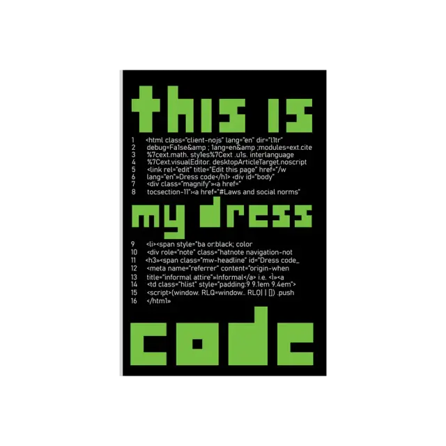 Das ist mein Dresscode Sticker