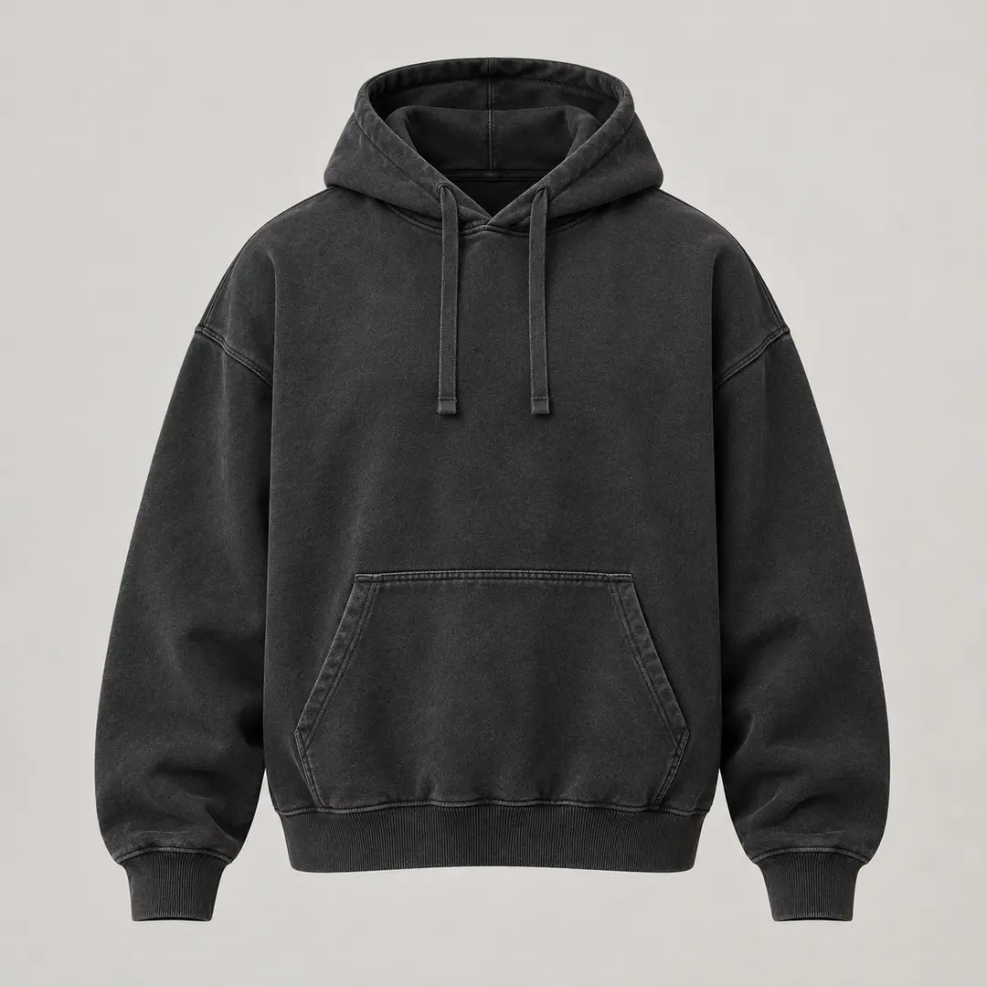 Canal Street Heavyweight Hoodie in Washed Black