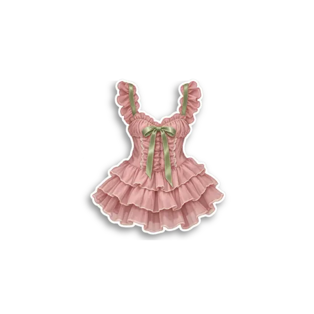 Pink Fairy Dress Sticker