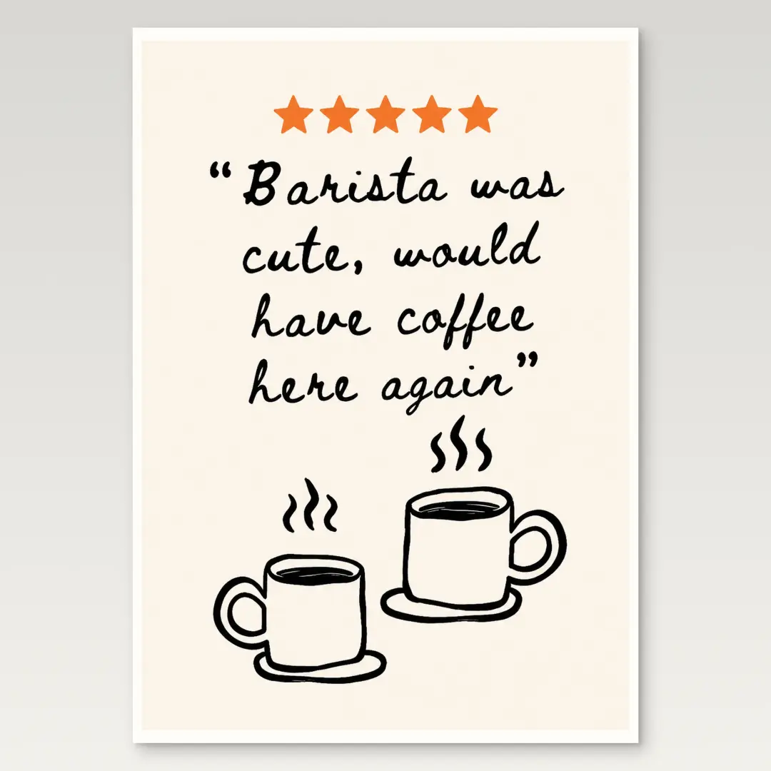 Barista-Bewertung Poster