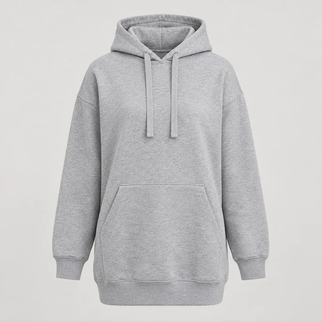 Peak Oversized Hoodie in Heather Grey