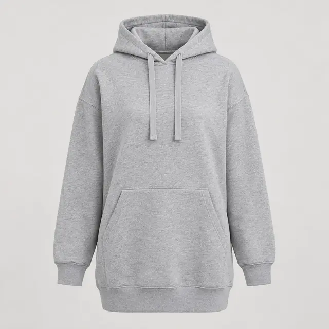 Peak Oversized Hoodie in Heather Grey
