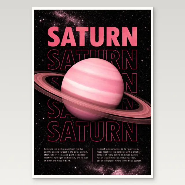 粉紅土星海報