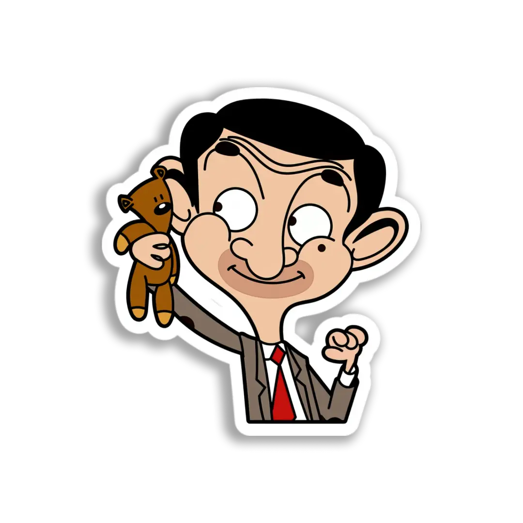 Mr. Bean's Teddy Bear Sticker